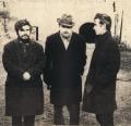 1967 г. — первые сотрудники музея (слева направо) Е. Абрамов, А. Осипович, Ю. Чебанюк